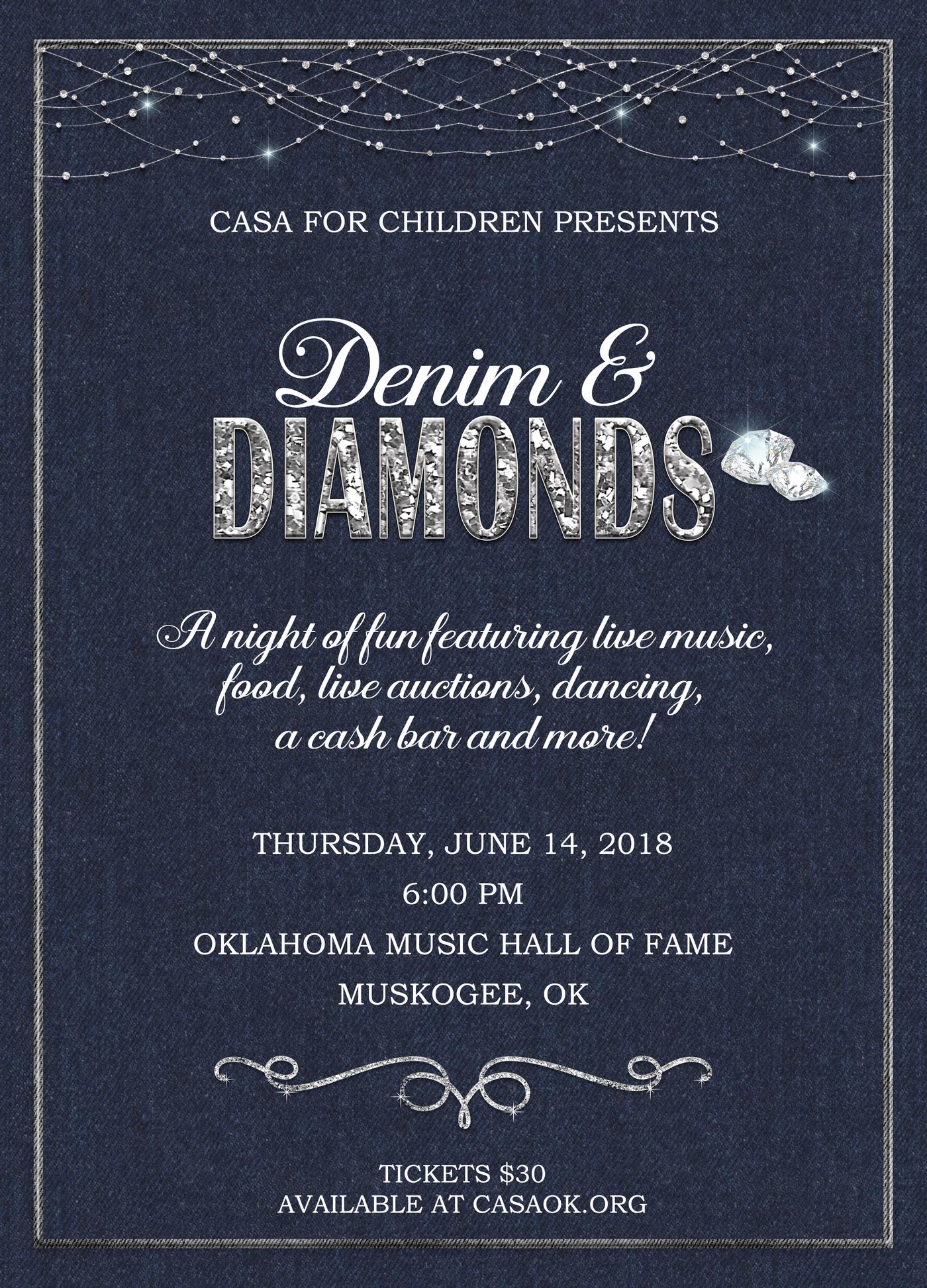 Denim & Diamonds Party Invitation